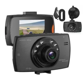 1080P Car DVR Dash Cam 90° Loop Rec. Night Vision - Black