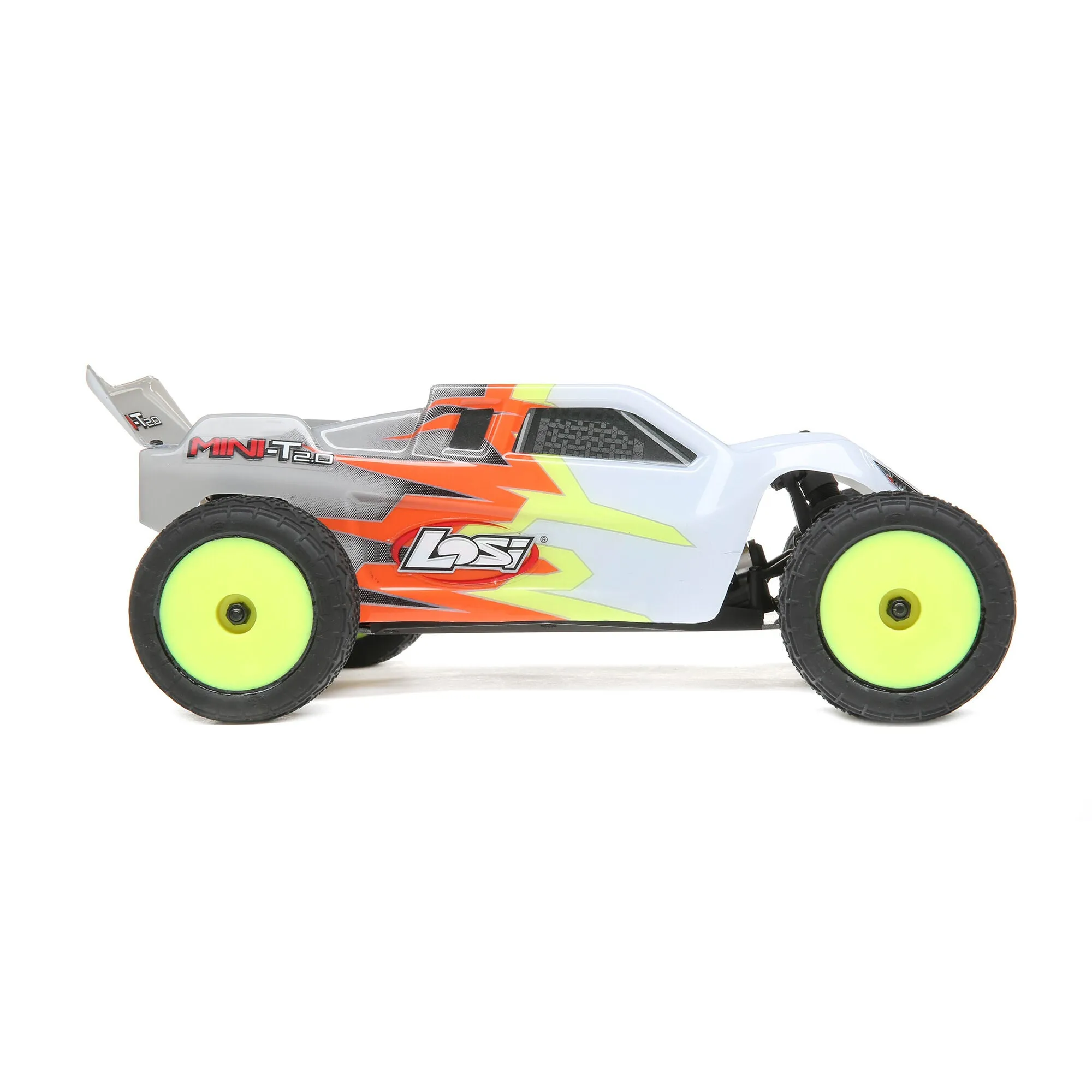 1/18 Losi Mini-T 2.0 2WD Stadium Truck Brushed RTR, Gray/White