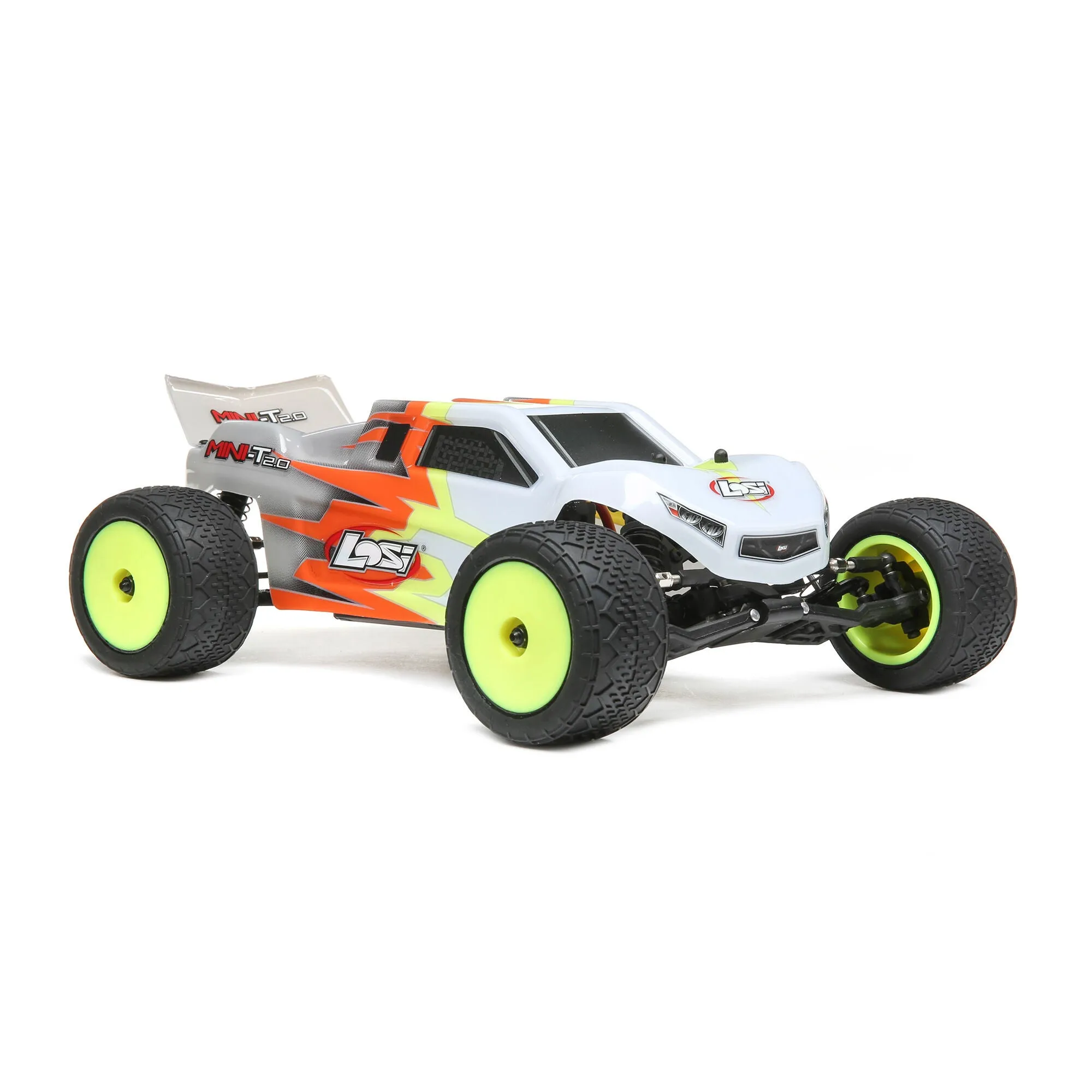 1/18 Losi Mini-T 2.0 2WD Stadium Truck Brushed RTR, Gray/White