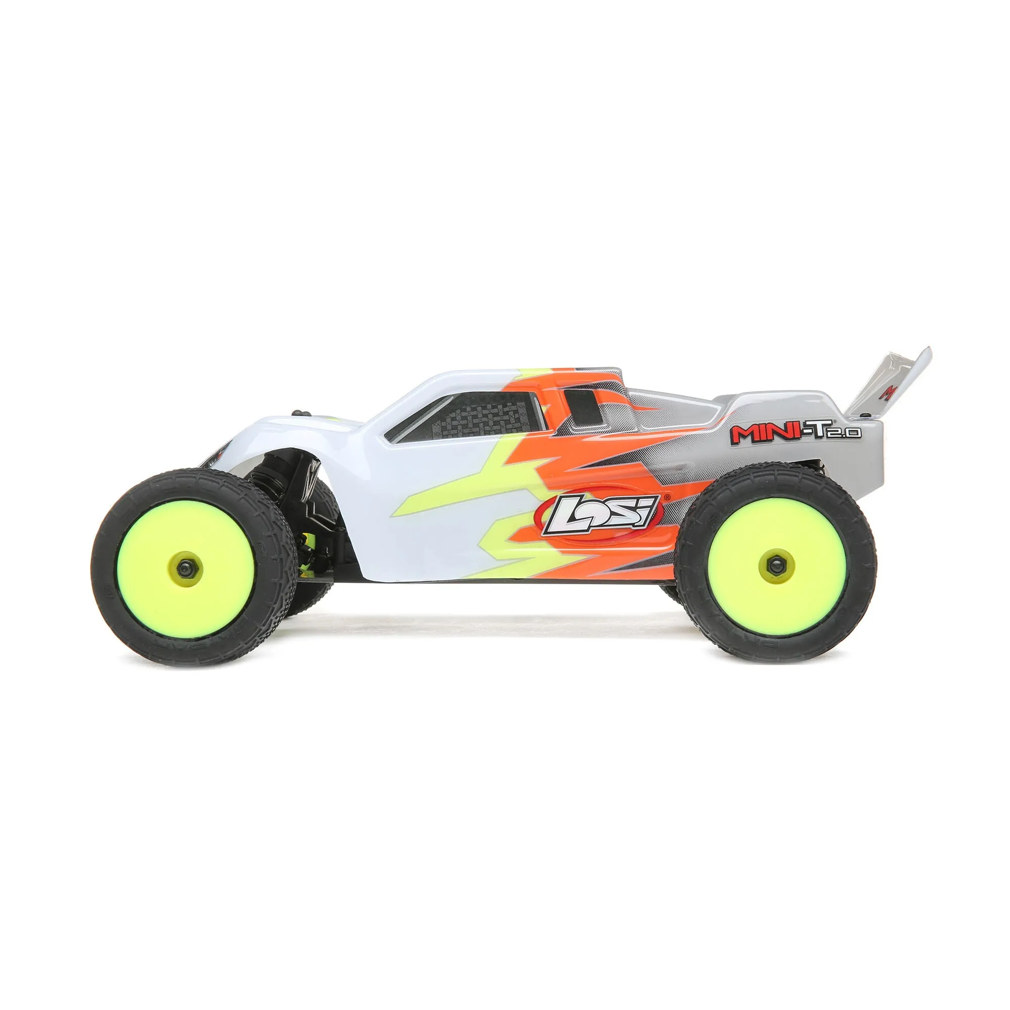 1/18 Losi Mini-T 2.0 2WD Stadium Truck Brushed RTR, Gray/White