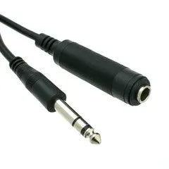 1/4 inch Stereo Extension Cable, TRS, 1/4 inch Male to 1/4 inch Female, 100 foot