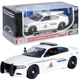 2023 Dodge Charger Police Pursuit Car RCMP Royal Canadian Mounted Police White 1/24 Diecast Model Motormax 76809