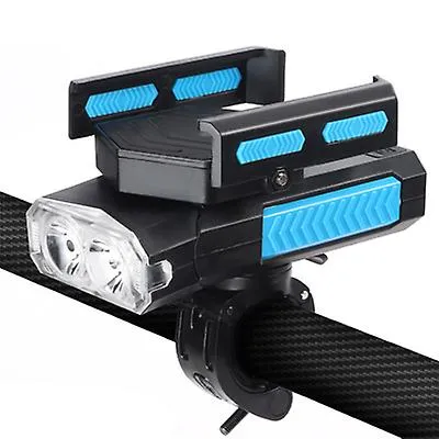 2400mAh blue black Outdoor cycling bike front light with emergency light, with power bank, mobile phone holder,Waterproof,rechargeable AZ22531