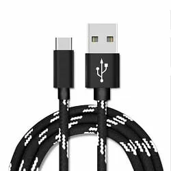 2M Fast Charging USB Type C Cable For Samsung Galaxy S series A series Note Tab LG Huawei HTC Google Pixel Android –Black