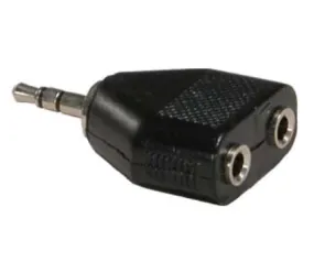 3.5mm Stereo Plug to Dual 3.5mm Stereo Jack Adapter