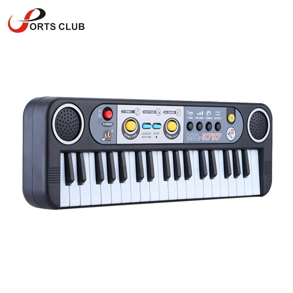 37 Keys Multifunctional Mini Electronic Keyboard Piano Music Toy with Microphone Educational Electone Gift for Children Babies