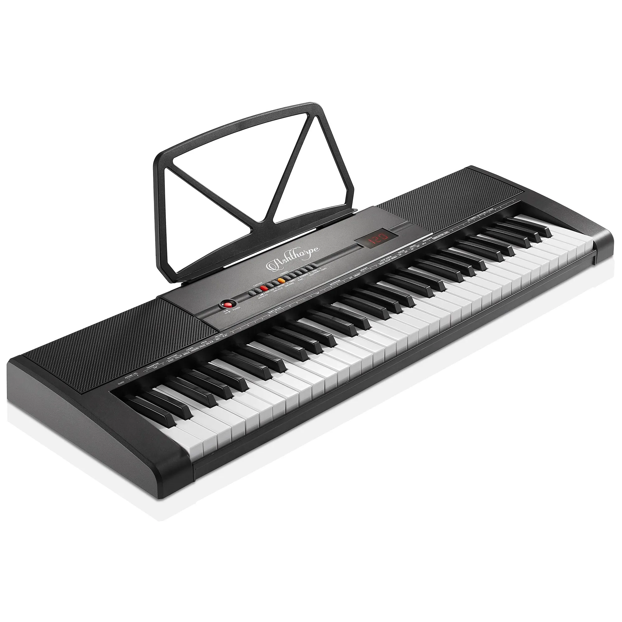 61-Key Digital Keyboard Piano for Beginners, Includes Stand and Bench