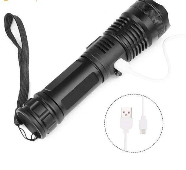 7000 Lumens Powerful USB Flashlight For Camping and Outdoor Activities