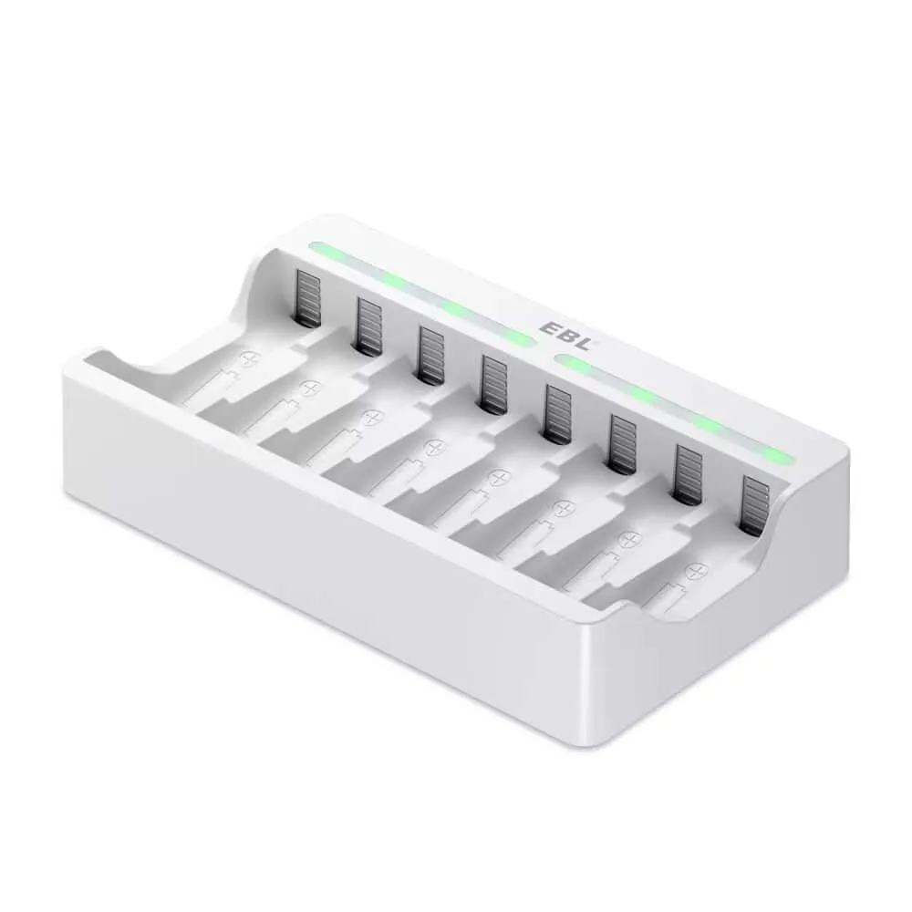 8-slot AA AAA Battery Charger for Ni-MH Ni-CD AA AAA Rechargeable Batteries