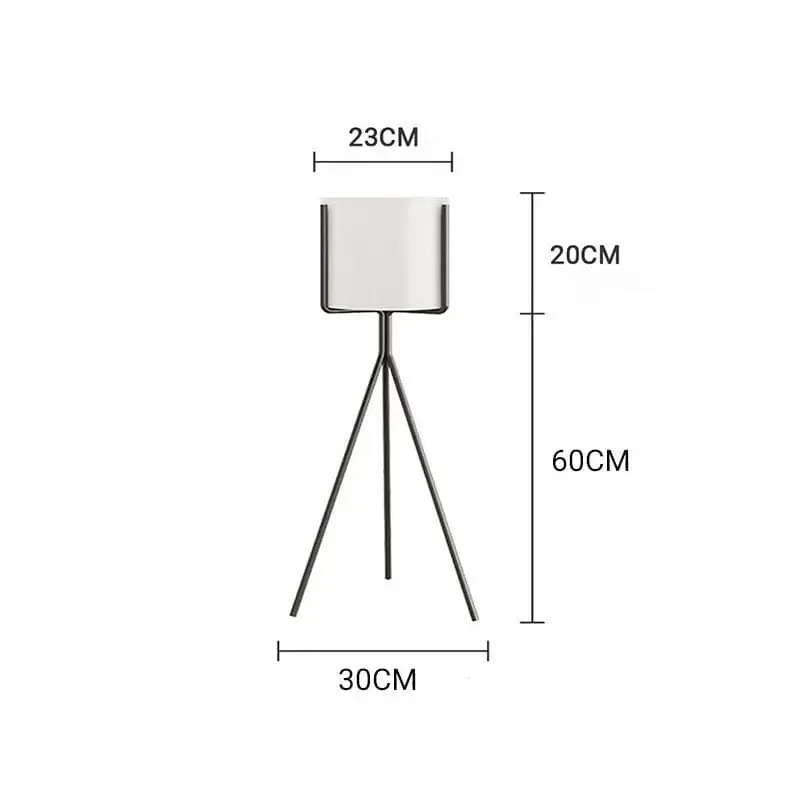 80cm Tripod Black & White Plant Stand