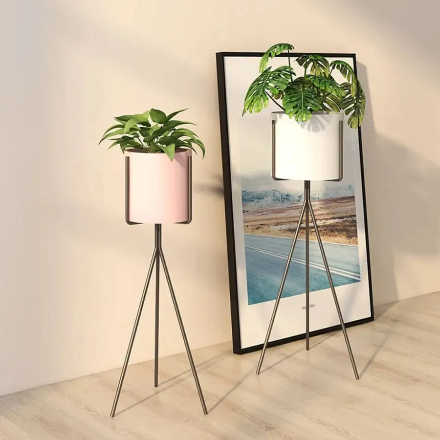 80cm Tripod Black & White Plant Stand