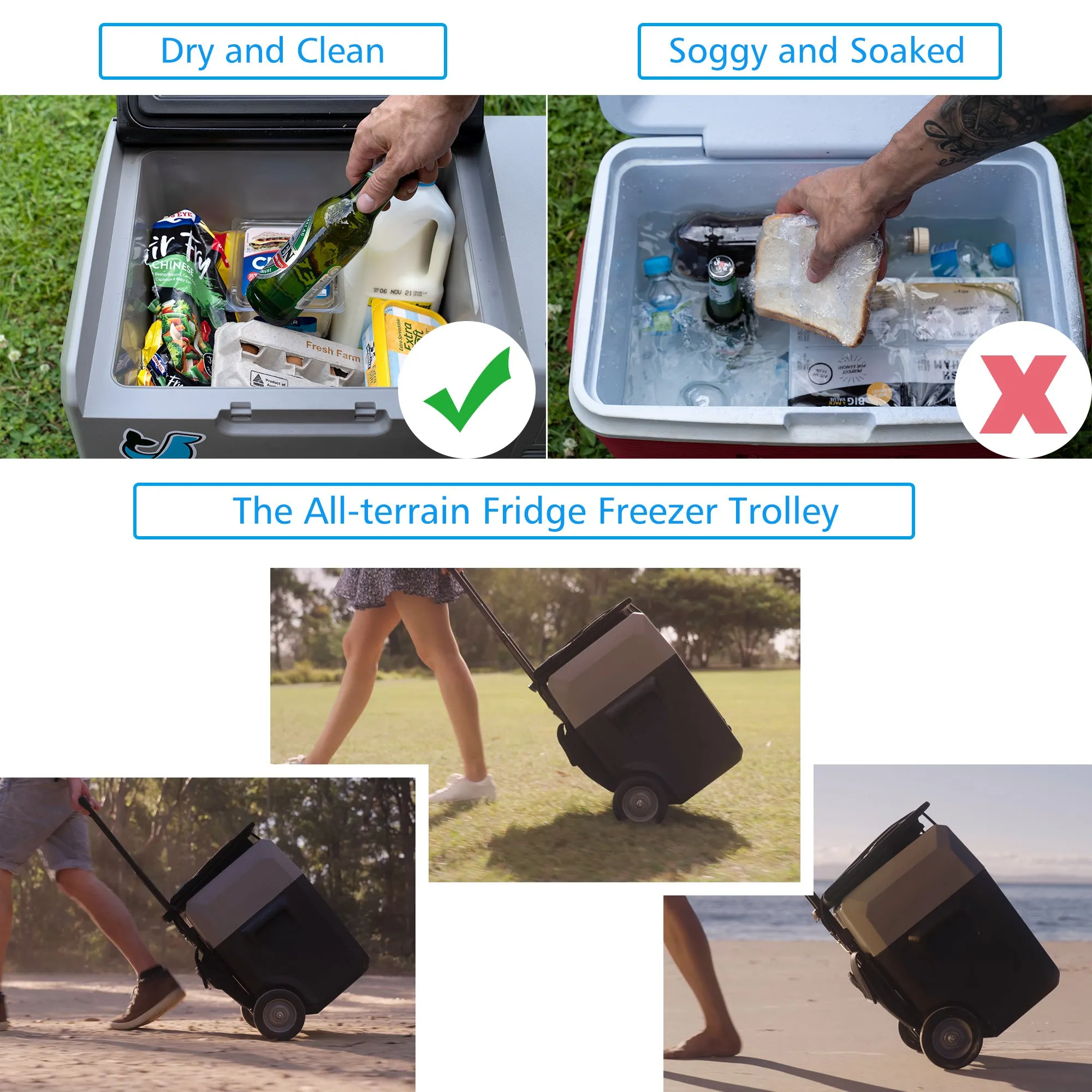 Acopower LionCooler Pro PX50 Portable Solar Fridge Freezer 50L/52 Quarts - with Battery