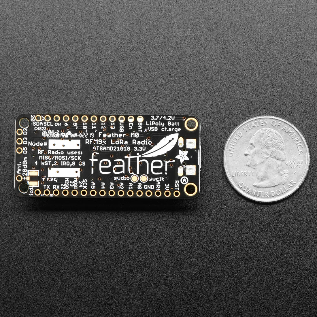 Adafruit Feather M0 with RFM95 LoRa Radio - 900MHz - RadioFruit