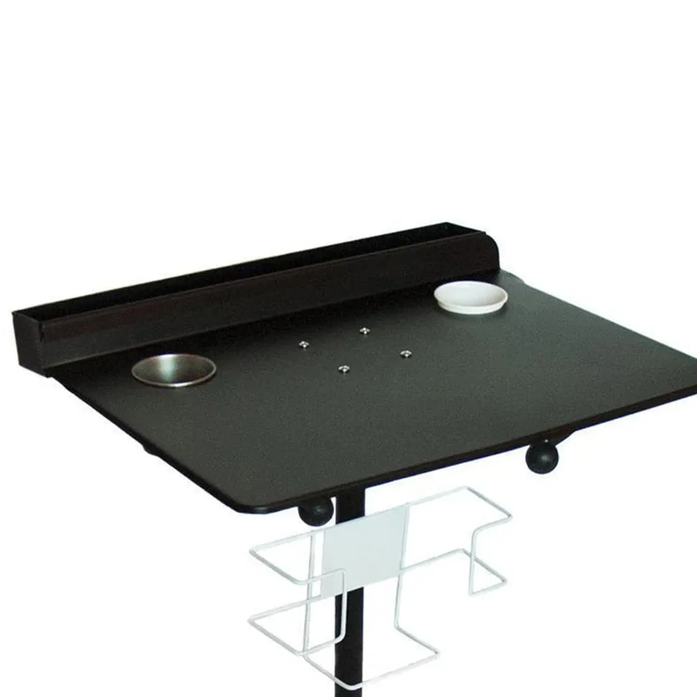 Adjustable Metal Tattoo Workstation with Storage Shelf for Studio and Mobile Use