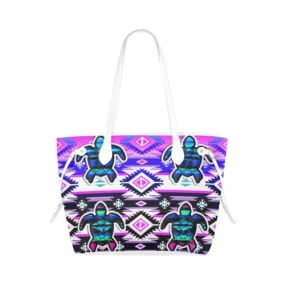 Adobe Dance Turtle Clover Canvas Tote Bag