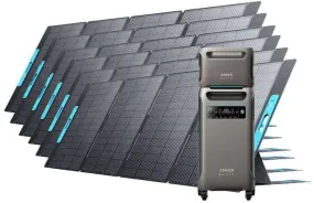 Anker SOLIX F3800   Expansion Battery   PS400 Solar Panel * 6 (7680Wh in total)