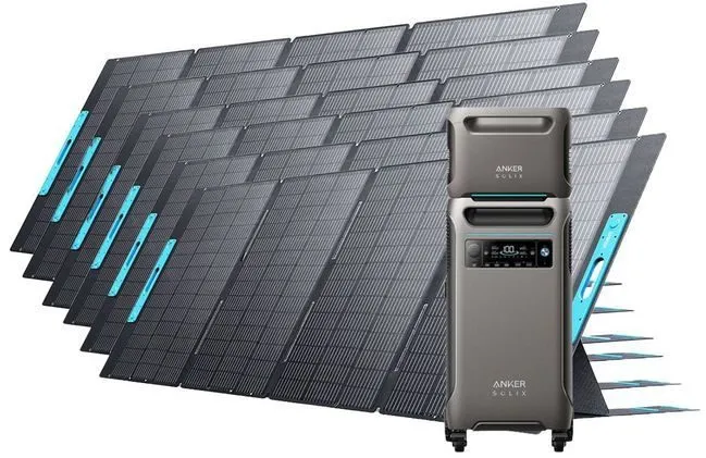 Anker SOLIX F3800   Expansion Battery   PS400 Solar Panel * 6 (7680Wh in total)