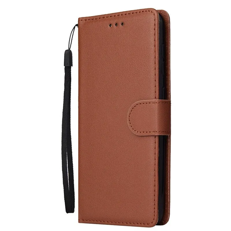 Anymob Samsung Beige Leather Case Flip Wallet Phone Cover