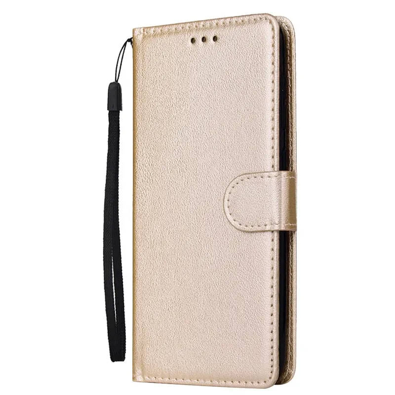 Anymob Samsung Beige Leather Case Flip Wallet Phone Cover