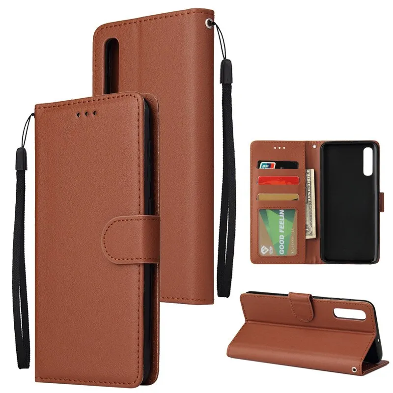 Anymob Samsung Beige Leather Case Flip Wallet Phone Cover