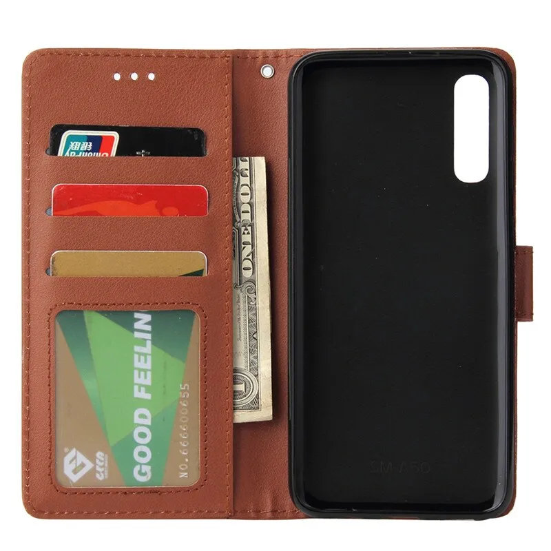 Anymob Samsung Beige Leather Case Flip Wallet Phone Cover