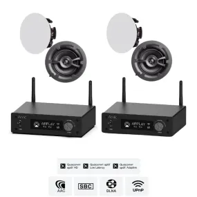 Arylic H50 Amplifier 2 Zone Audio System    Linx L8V2 In-Ceiling Speaker (2 Pairs)