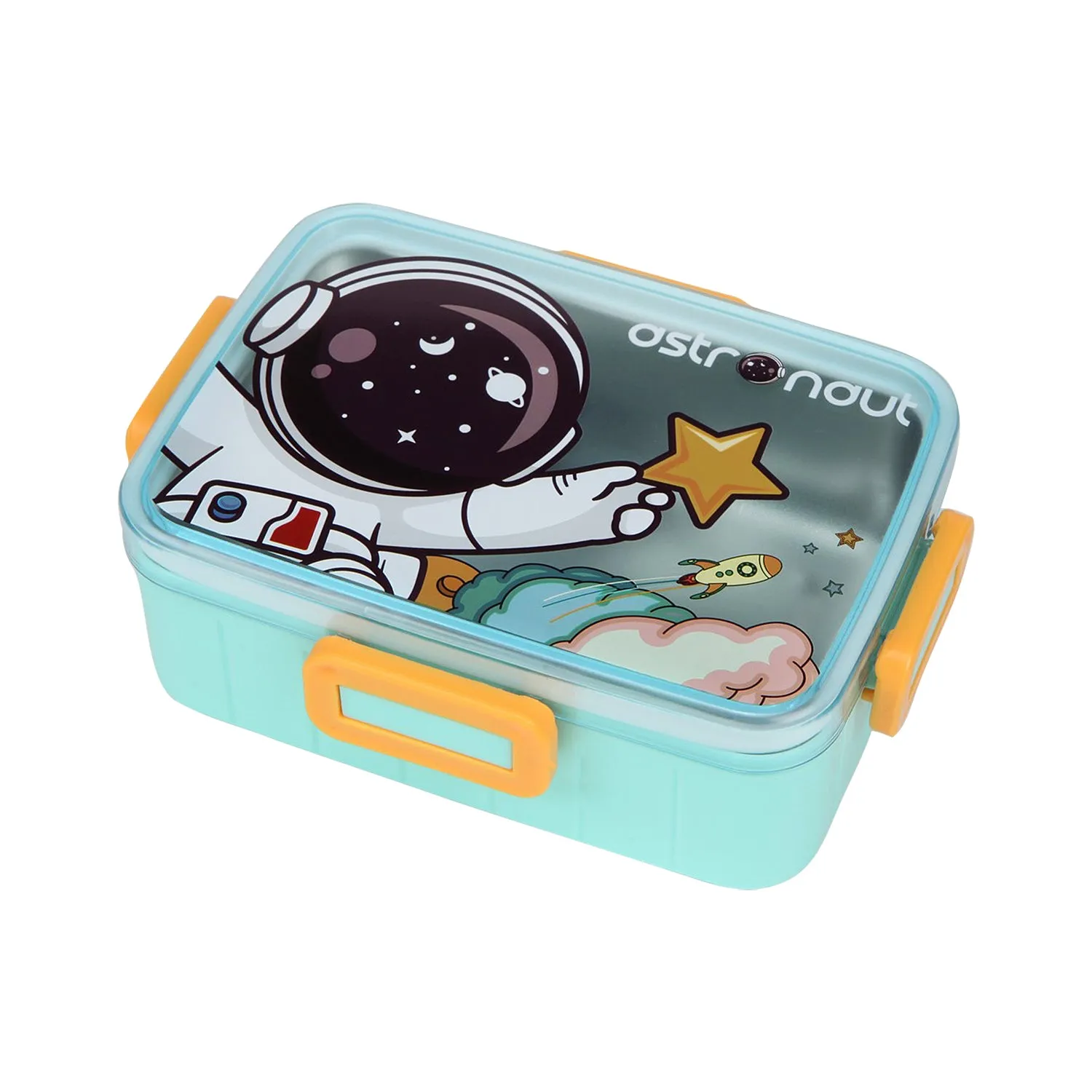 ASTRONAUT PRINT LUNCH BOX - BLUE