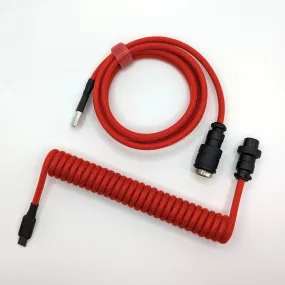 Ausmodshop Coiled Keyboard Cable - Redback