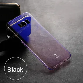 Baseus Brand Luxury Case For Samsung Galaxy S8 / S8 Plus Aurora Gradient Color Transparent Hard PC Cover For Galaxy S8 S 8 Plus