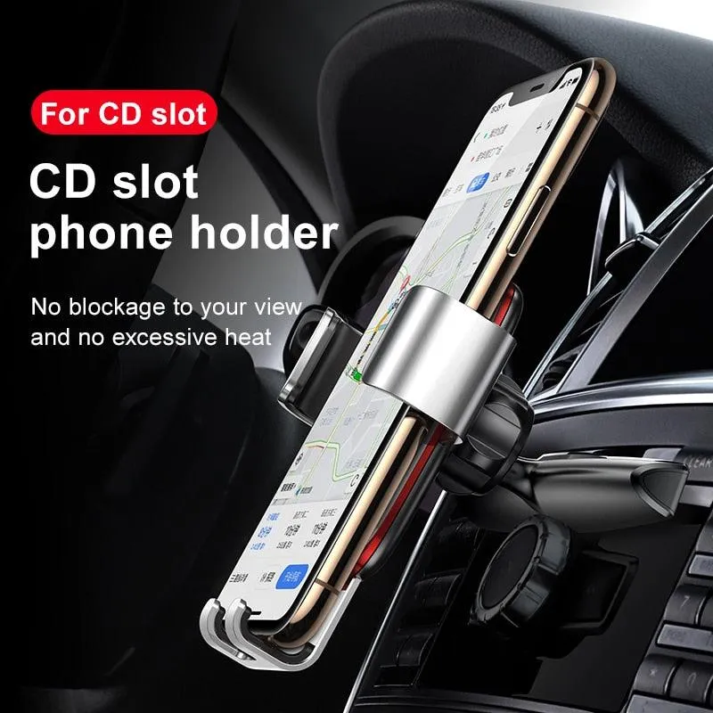 Baseus Gravity Car Phone Holder Mobile Phone Clip Holder Stand Bracket CD Slot/Airvent Mount Holder for iPhone Samsung