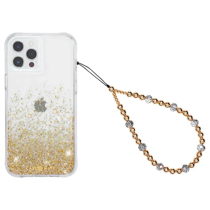 Beaded Phone Charm (Golden Crystal)