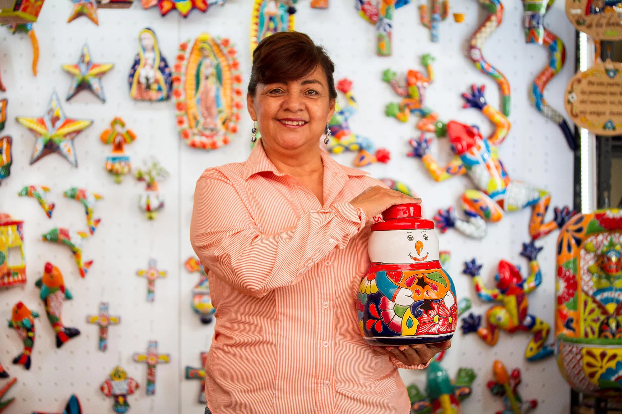 Bell-Shaped Talavera-Style Ceramic Ornaments (Pair) - Talavera Bells | NOVICA