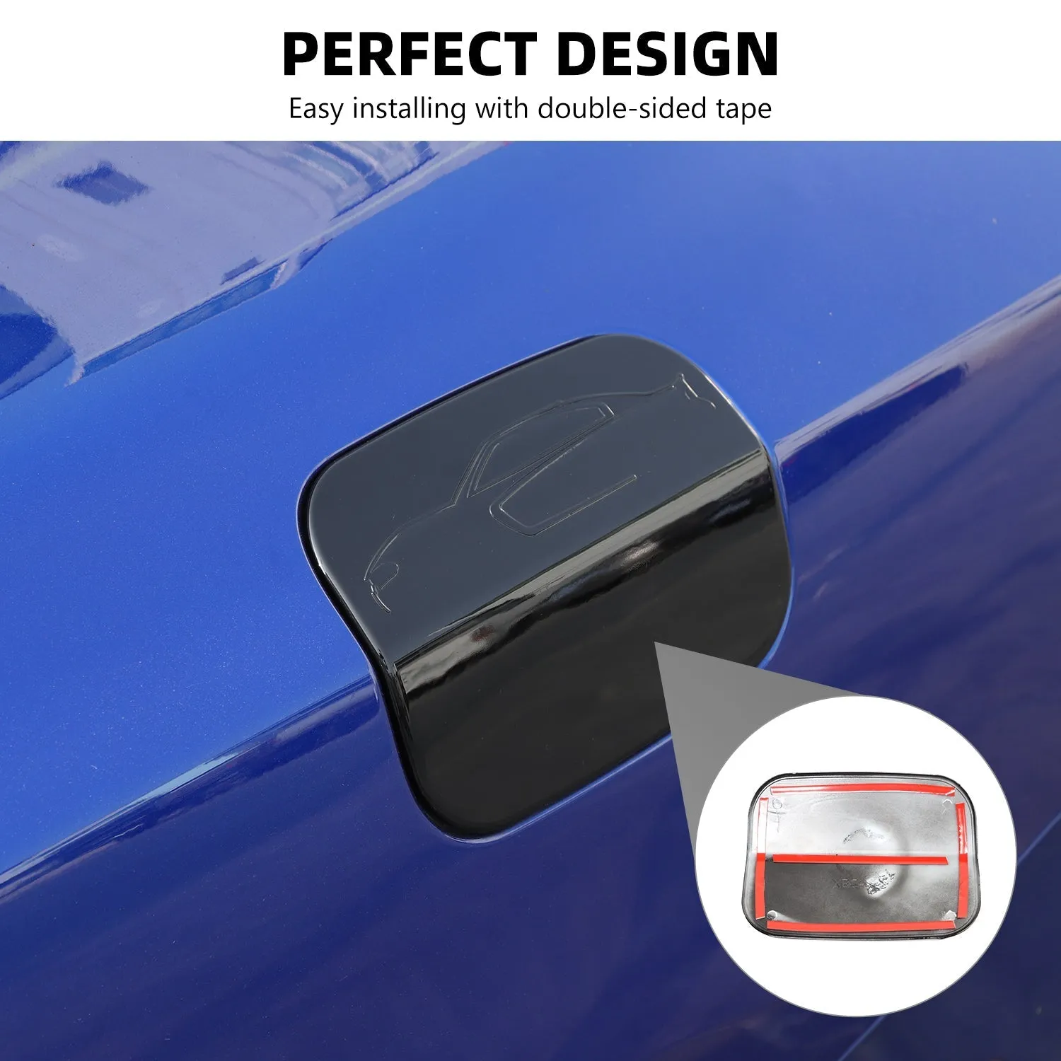 Black Door Fuel Tank Gas Cap Decor Cover Trim for Dodge Charger 2011 ｜CheroCar