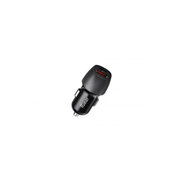 Black USB   USB C Car Charger