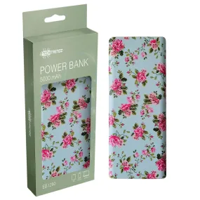 Blue Floral Power Bank 5000 mAh