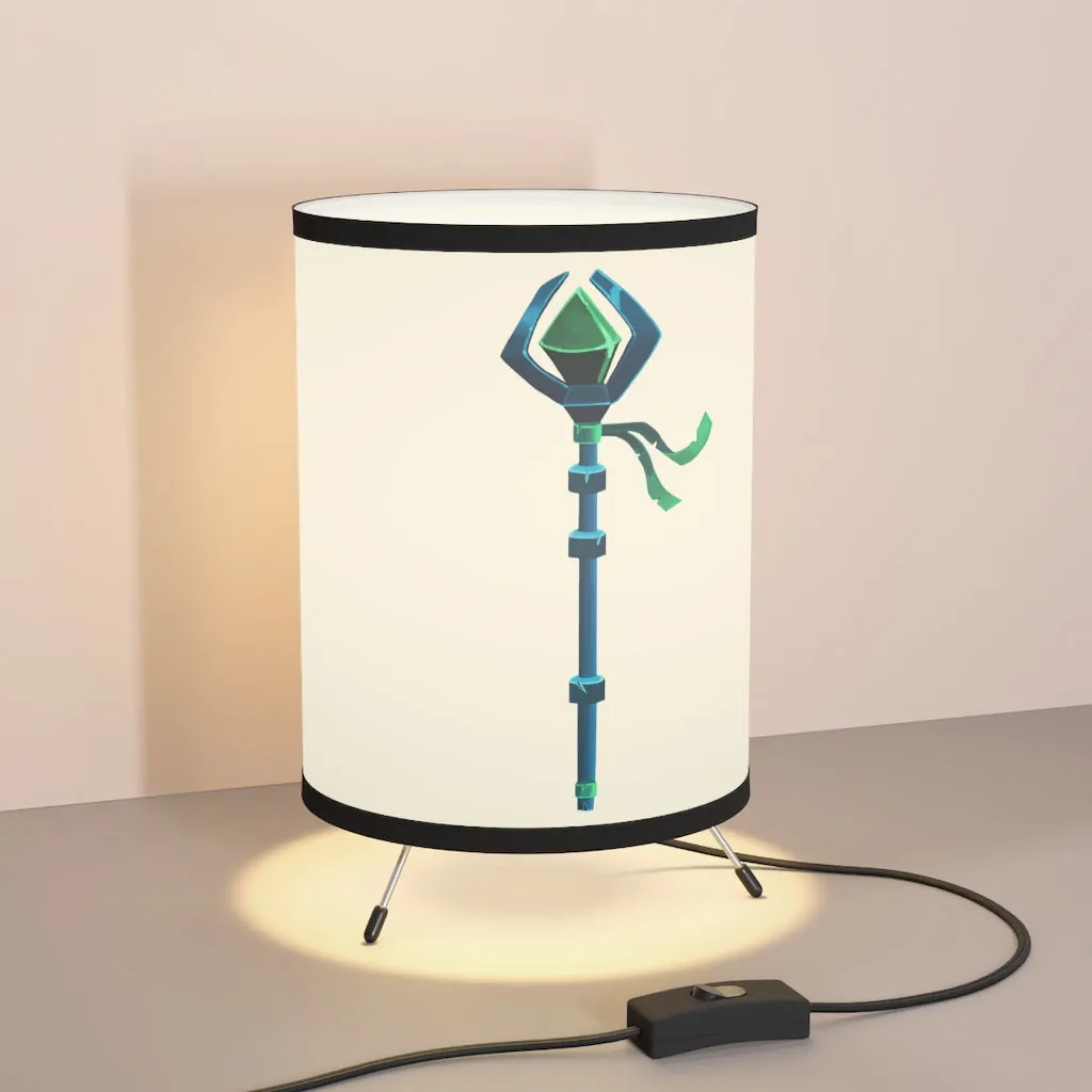 Blue Staff Tripod Lamp with High-Res Printed Shade, US\CA plug