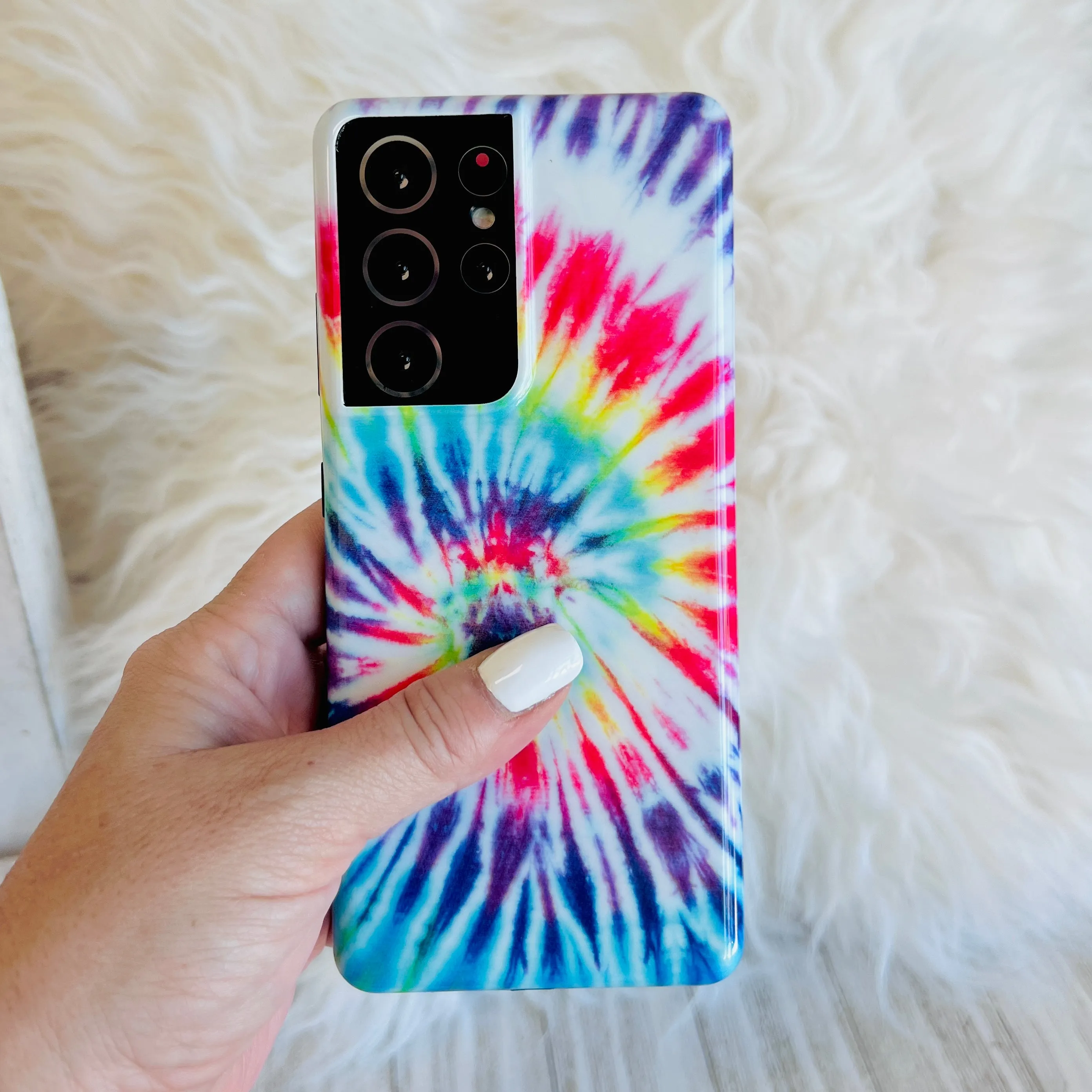 Blue Tie Dye Cell Phone Case For Samsung Galaxy