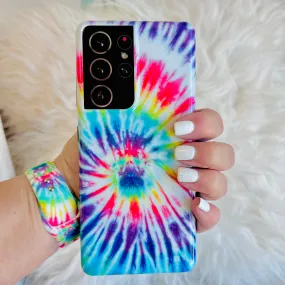 Blue Tie Dye Cell Phone Case For Samsung Galaxy