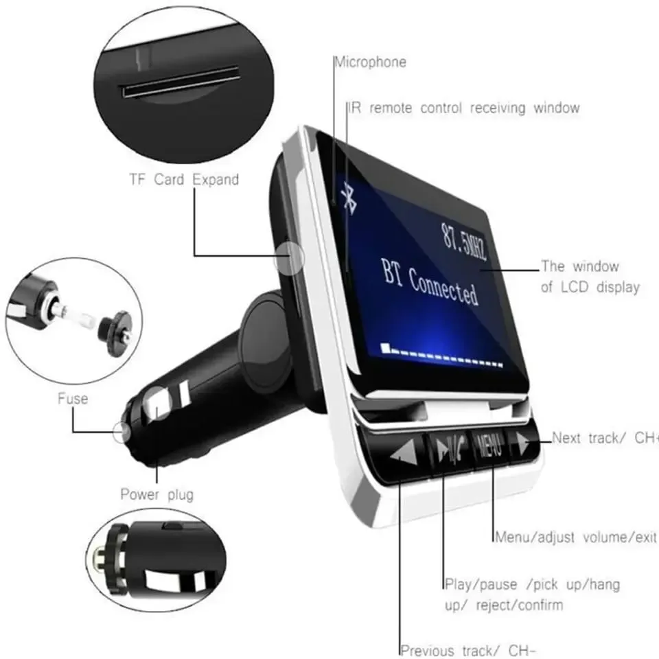 Bluetooth Built-in dashboard Fast Charger Audio host Car Radio Car MP3 Player S3948686