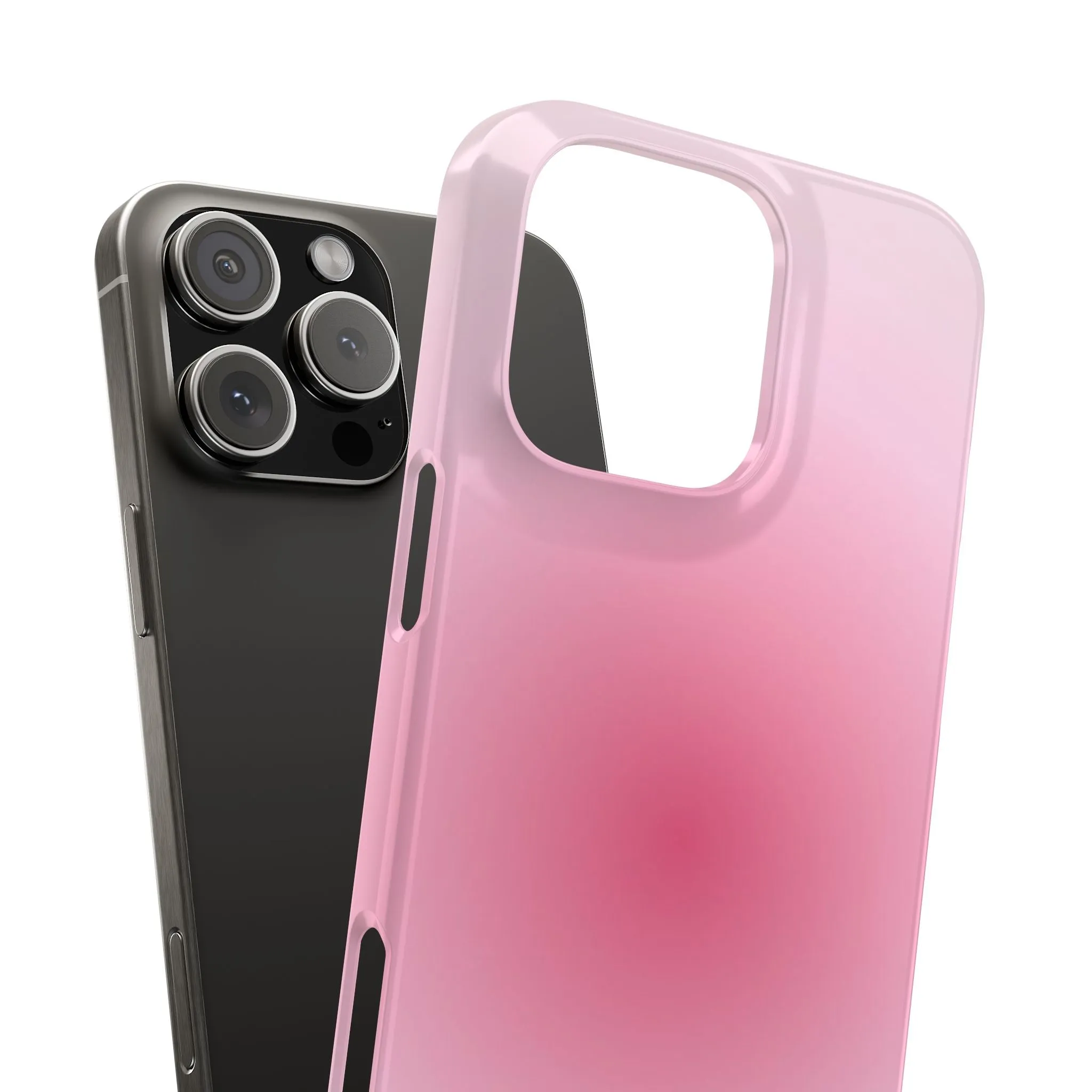 Blush Aura Gradient Glow iPhone Cases