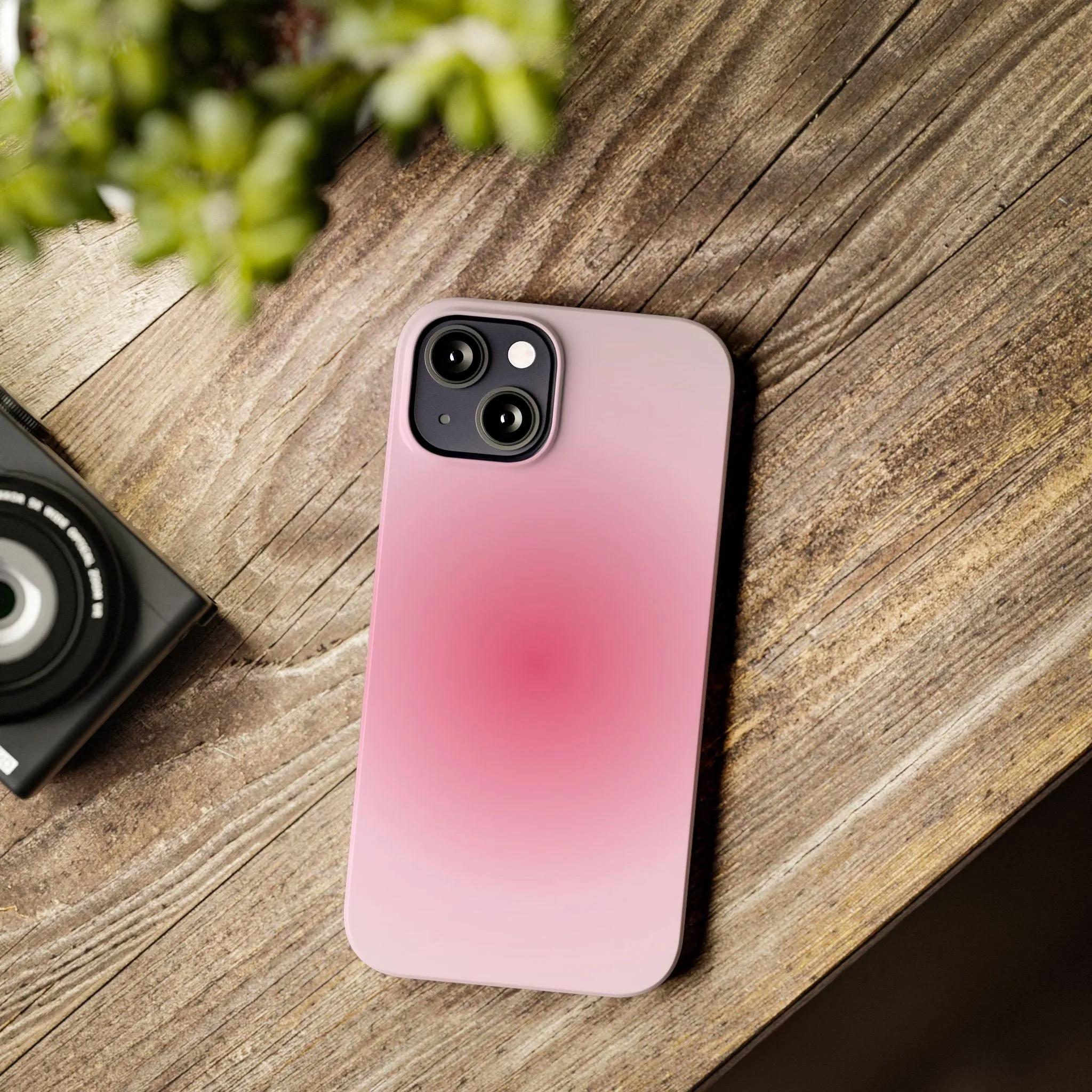 Blush Aura Gradient Glow iPhone Cases