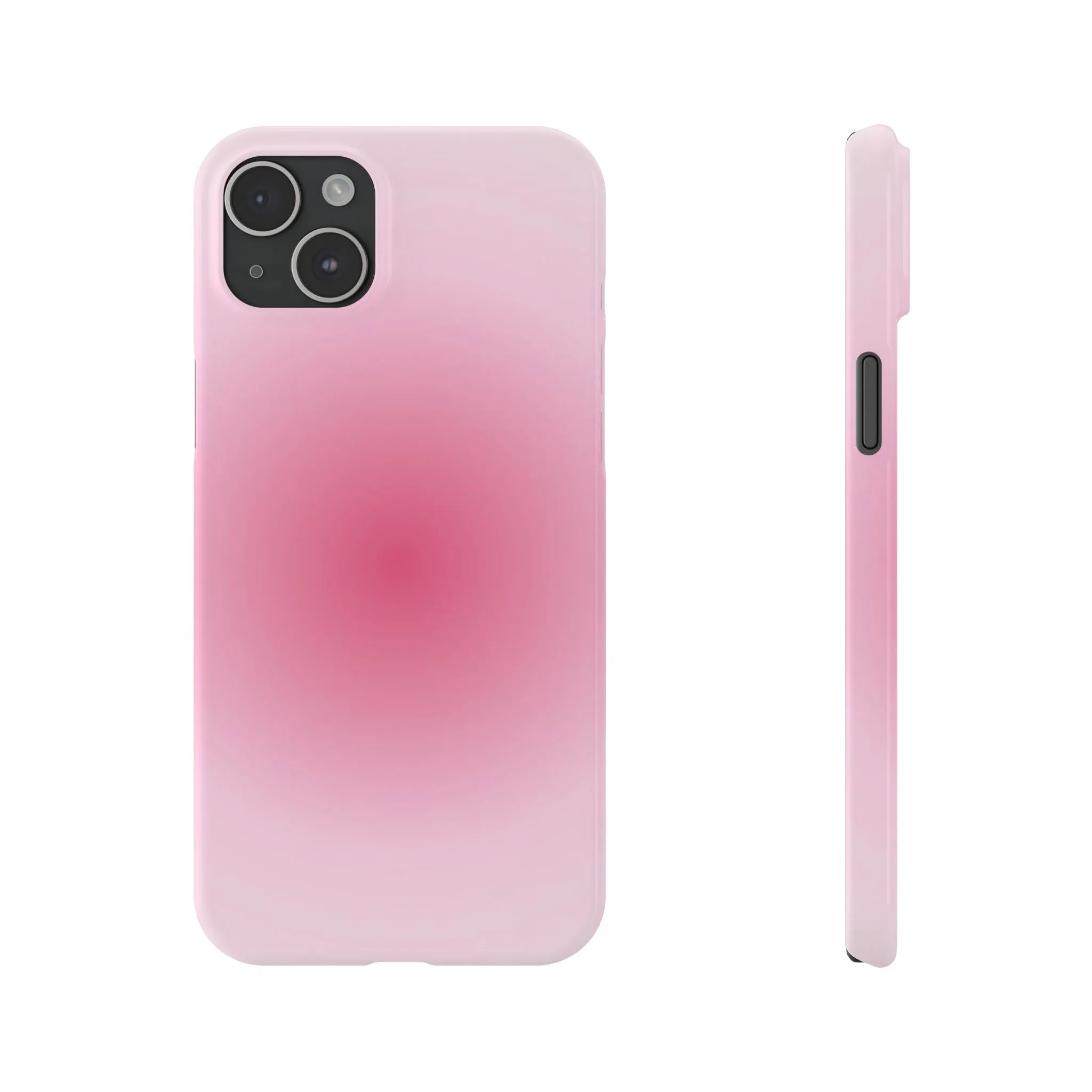 Blush Aura Gradient Glow iPhone Cases