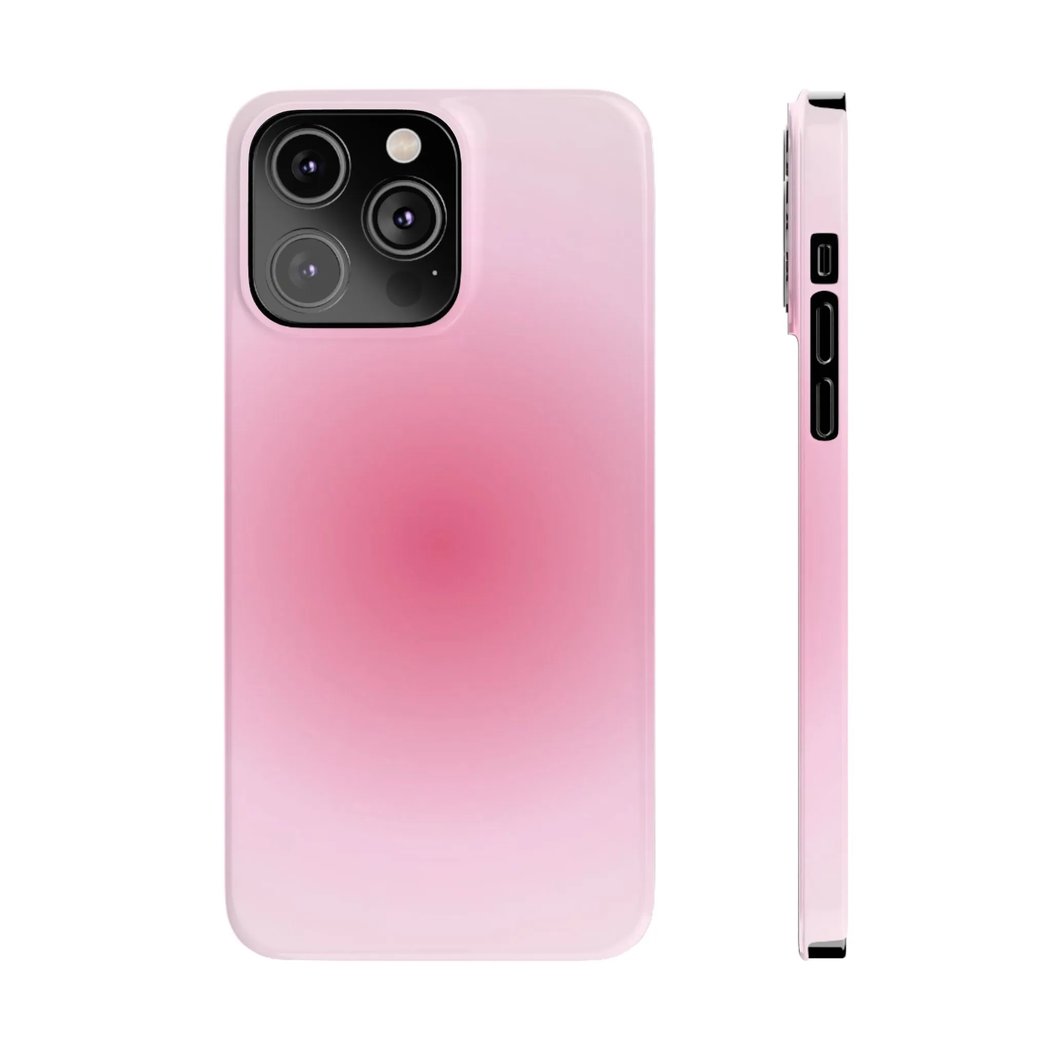 Blush Aura Gradient Glow iPhone Cases