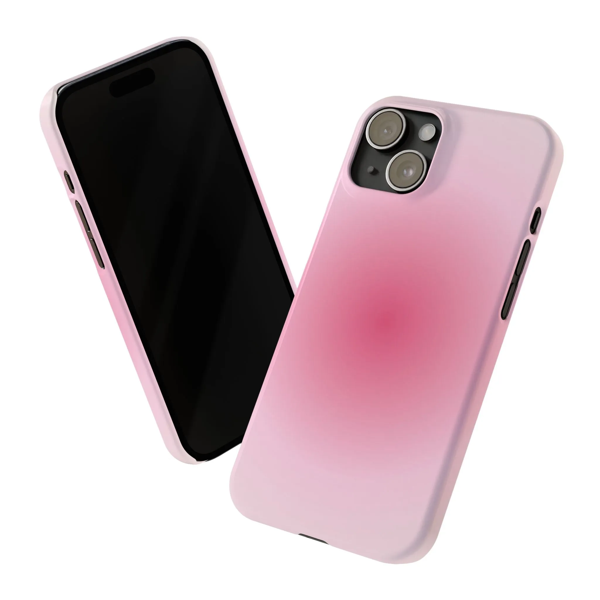 Blush Aura Gradient Glow iPhone Cases