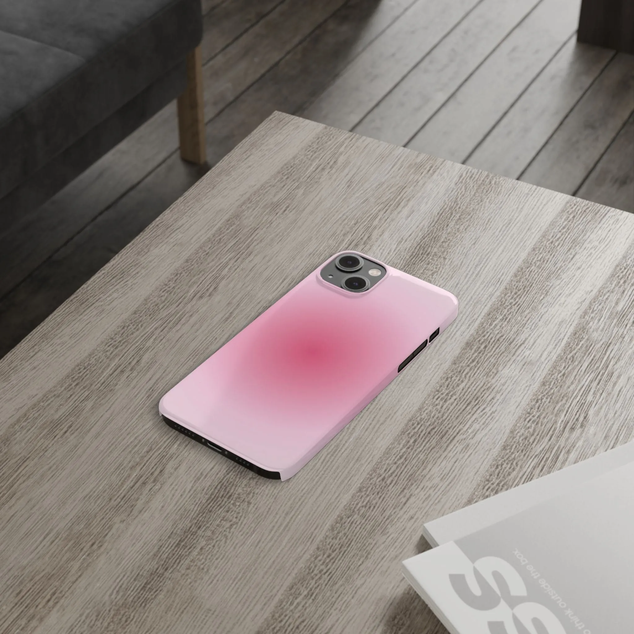 Blush Aura Gradient Glow iPhone Cases