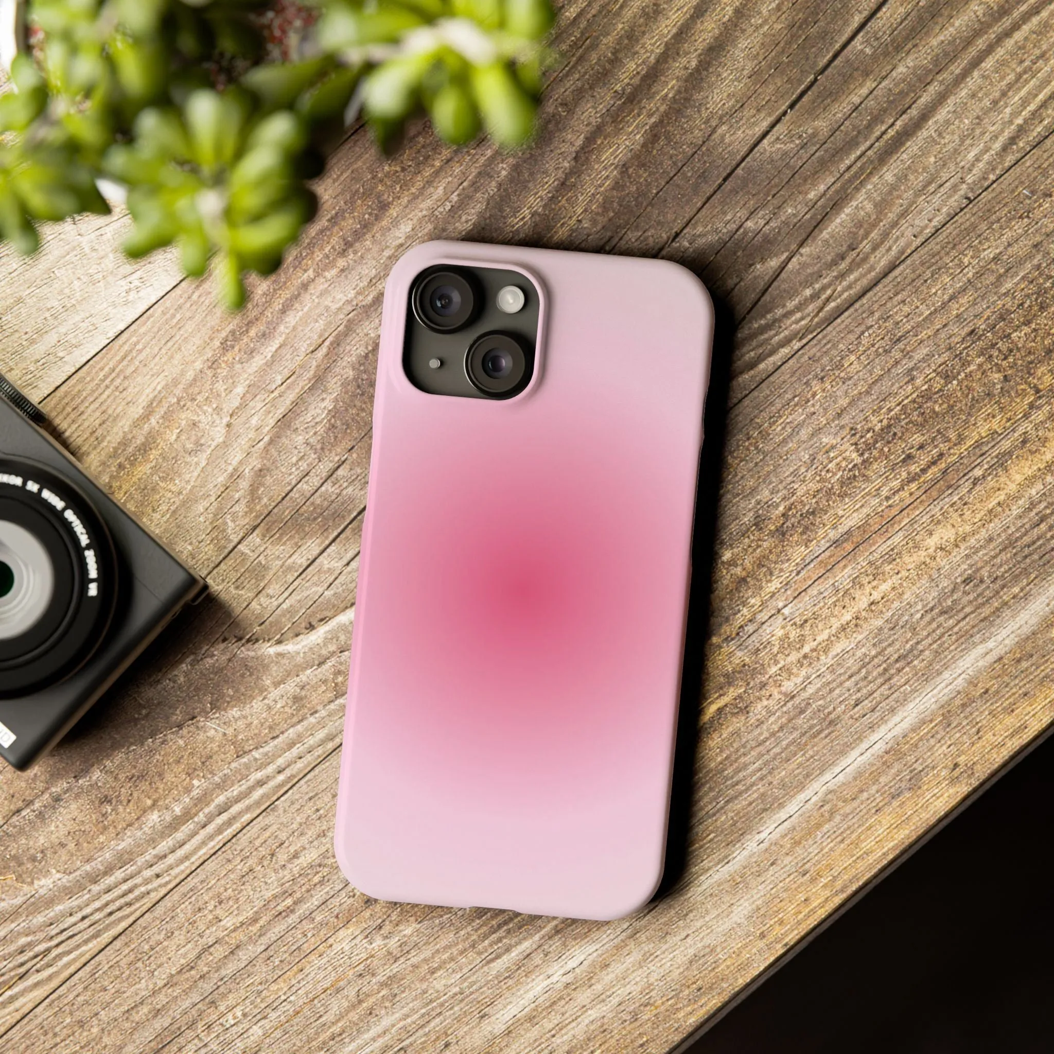 Blush Aura Gradient Glow iPhone Cases