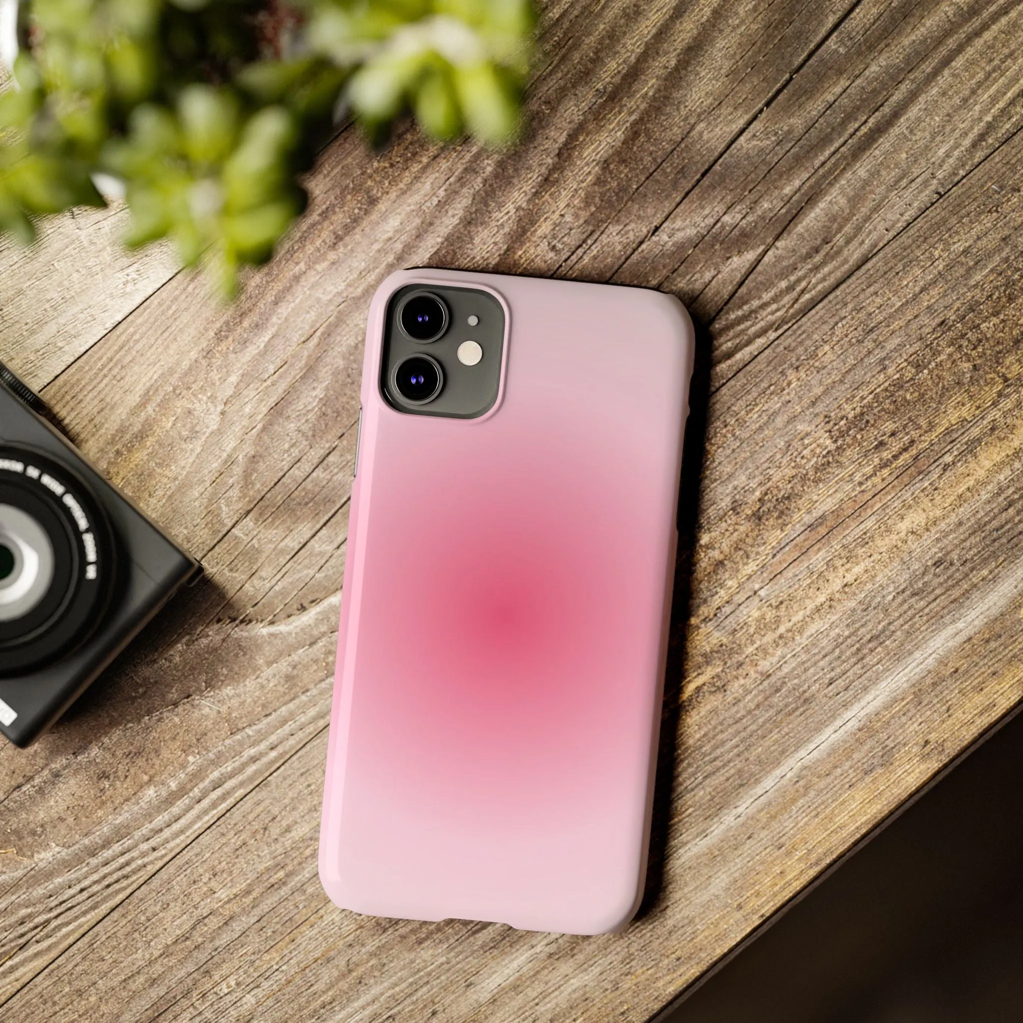 Blush Aura Gradient Glow iPhone Cases