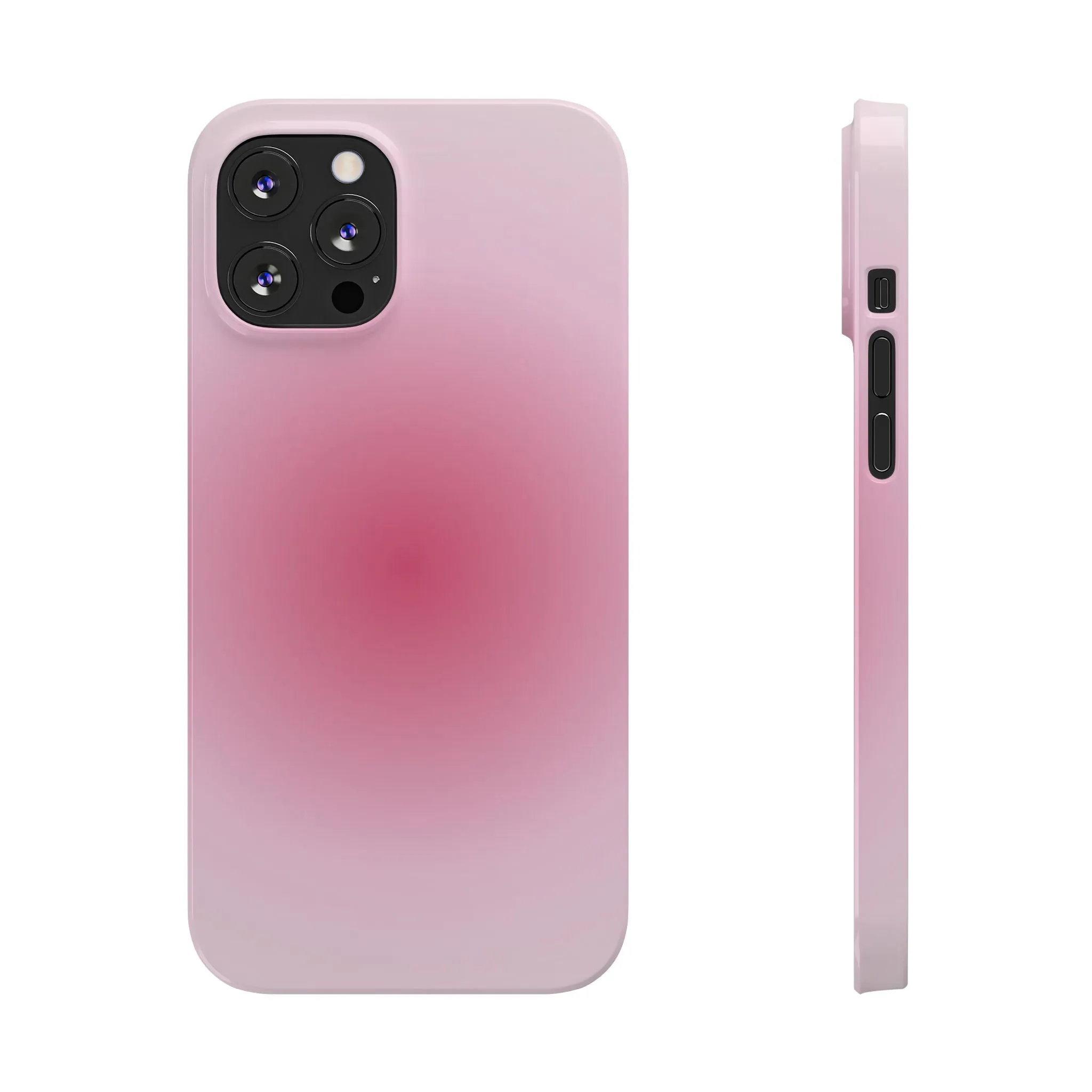 Blush Aura Gradient Glow iPhone Cases