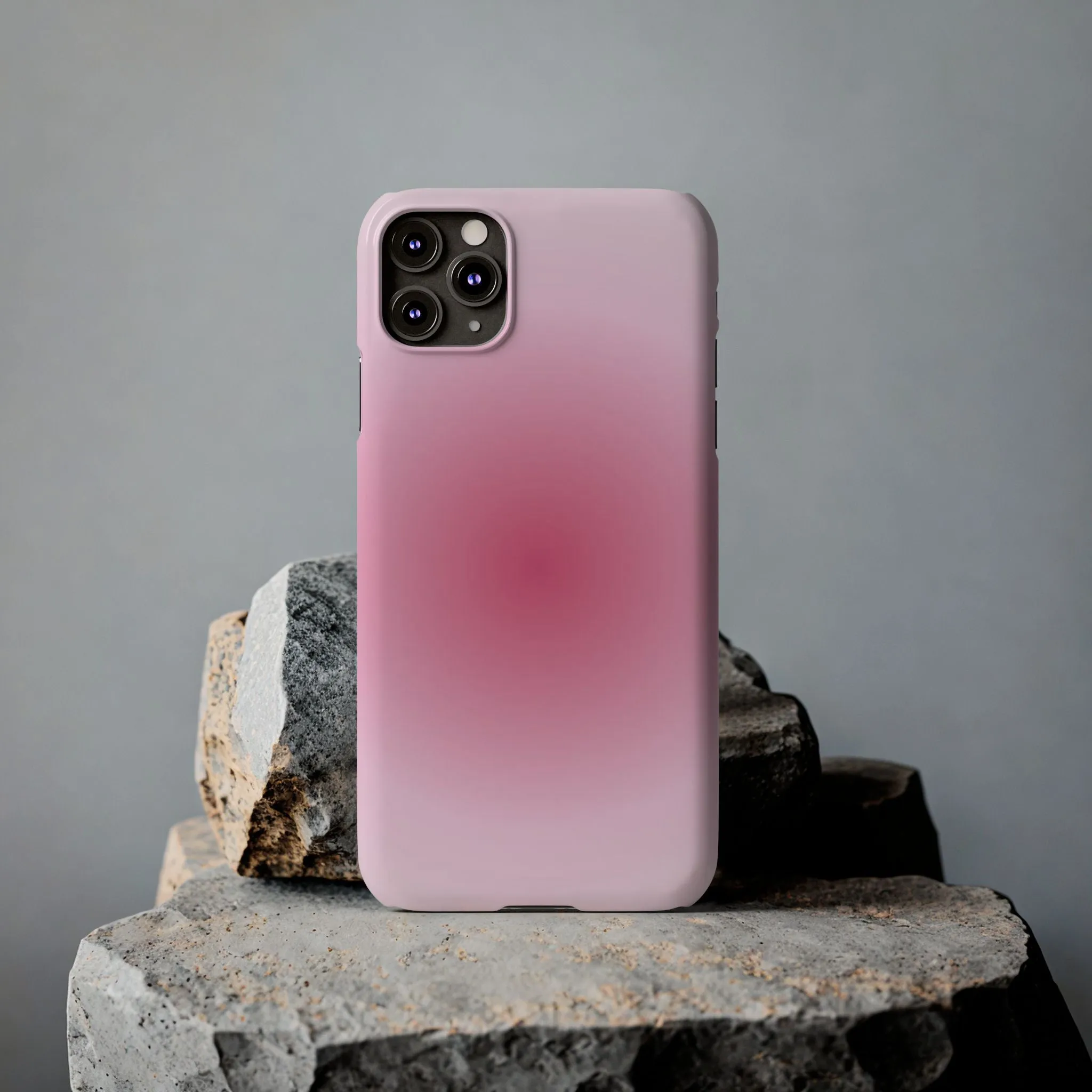 Blush Aura Gradient Glow iPhone Cases