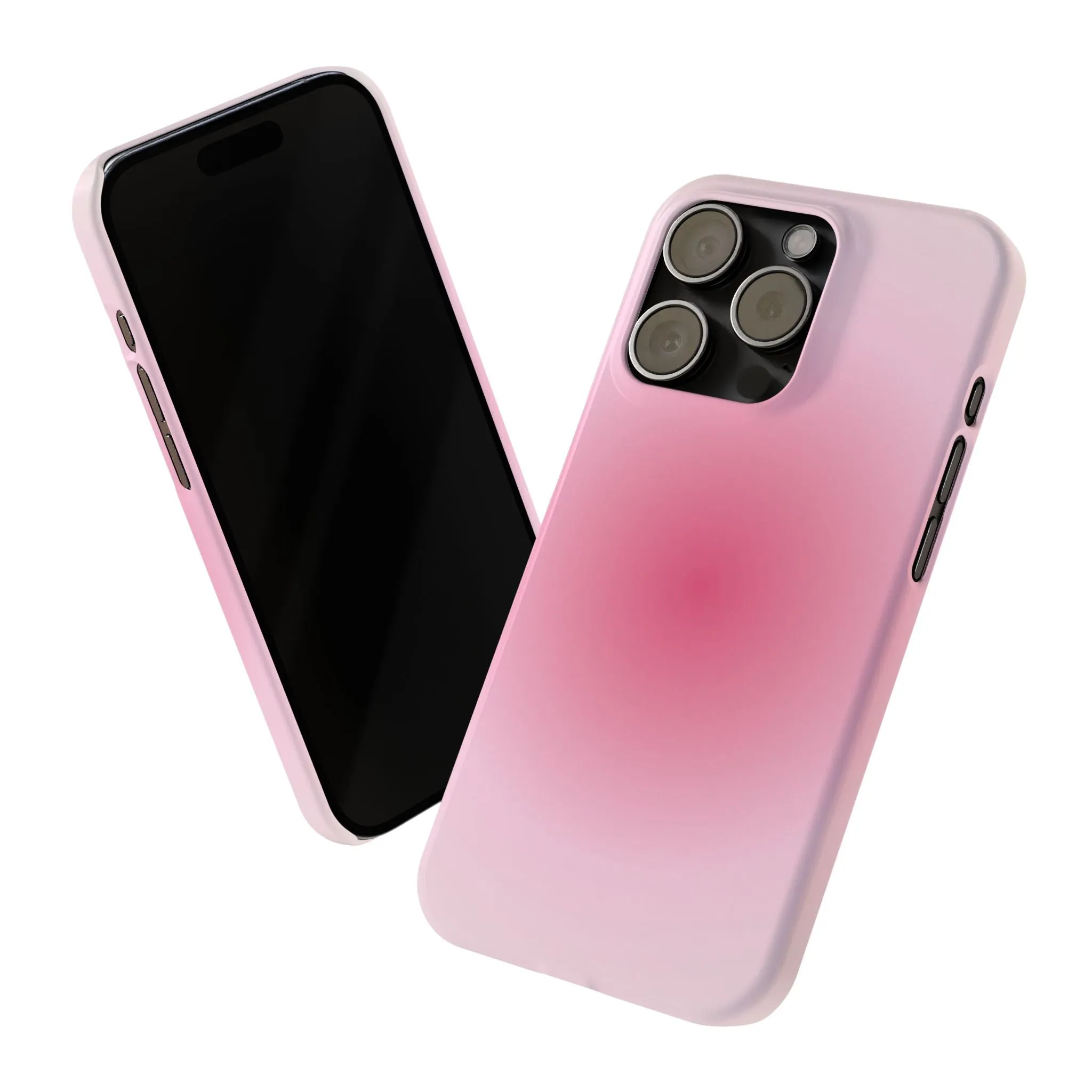 Blush Aura Gradient Glow iPhone Cases